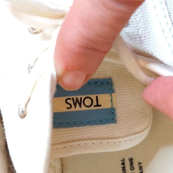 Toms womens white canvas shoes - Picture 6 of 9